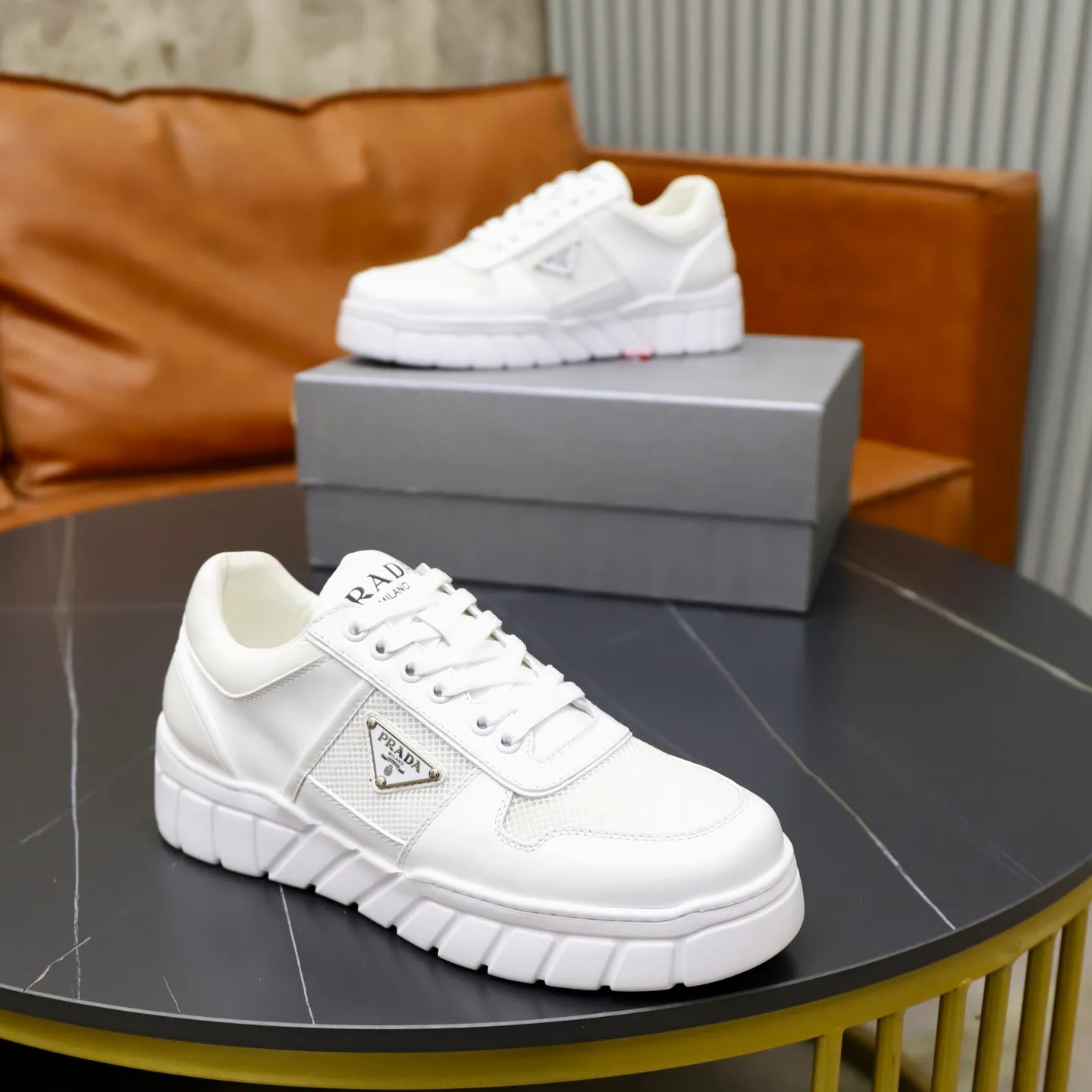 Ex-factory price 560💰[PRADA] Men's shoes are popular in the counter, official website synchronization, 1 high-quality shipment ✔️Original cowhide + cowhide lining, 1🆚1 replica, original sole, 38-45 (45 customized, non-refundable)